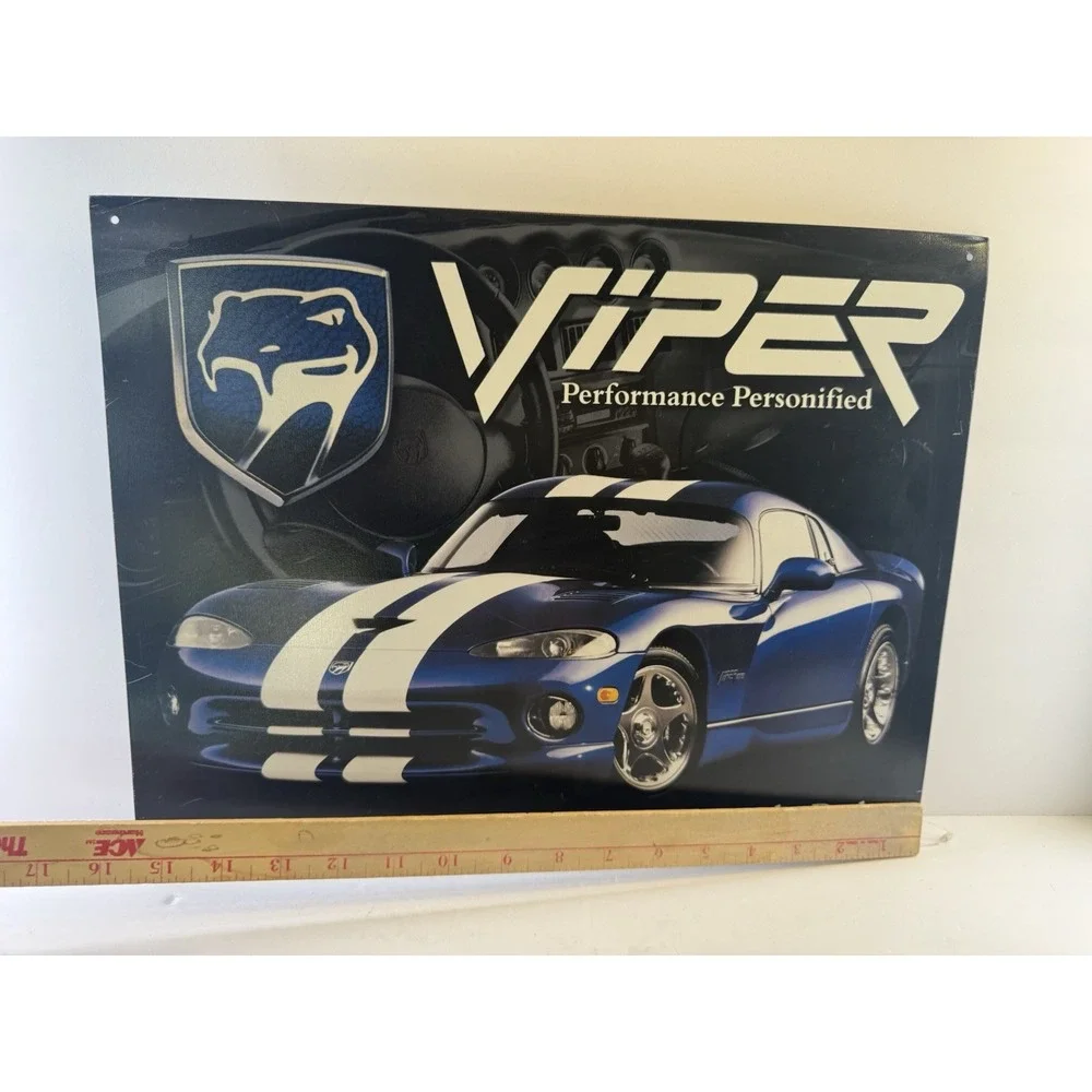VIPER Performance Personified by Dodge 2000 Sports Car Garage Tin Wall Sign